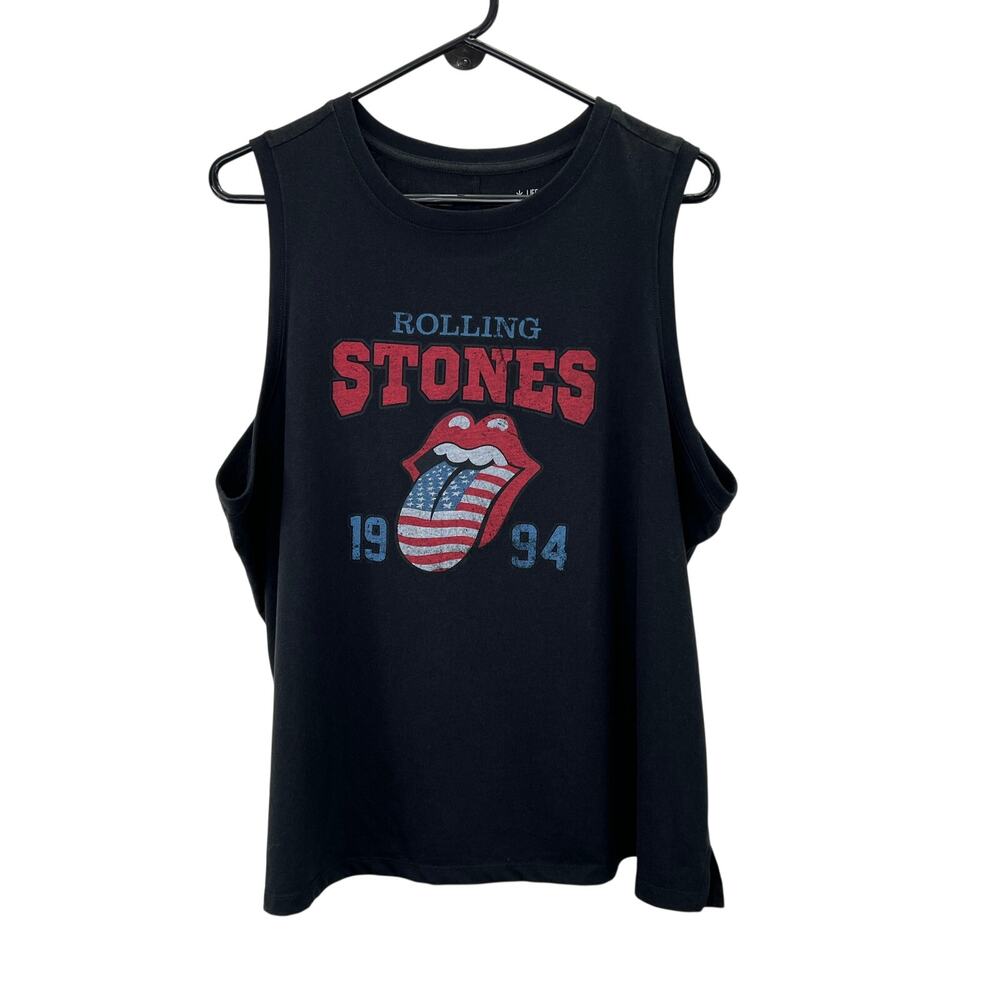 Life Clothing Rolling Stones Muscle Tee T Shirt 2X Black Sleeveless Graphic